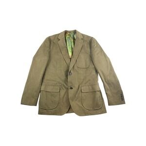KROON Mens Boho Khaki Green Cotton Blend Blazer Sport Coat Size 42R‎